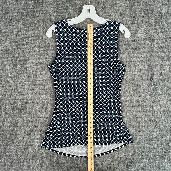 WHBM Blouse Womens‎ Medium Drape Neck Tank Stretch Fitted Business Formal - Picture 7 of 8